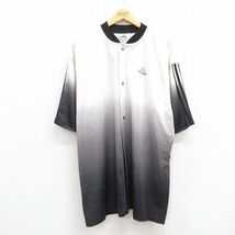 XL/古着 アディダス adidas 半袖 トップス メンズ 90s ワンポイントロゴ 大きいサイズ ロング丈 白他 ホワイト 3本ライン spe 23jul14_画像1