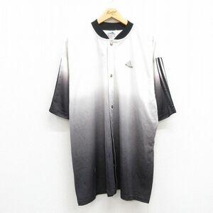 XL/古着 アディダス adidas 半袖 トップス メンズ 90s ワンポイントロゴ 大きいサイズ ロング丈 白他 ホワイト 3本ライン spe 23jul14