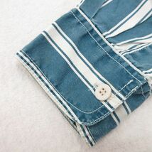 L/古着 リーバイス Levis 長袖 ブランド シャツ メンズ 00s コットン 緑系他 グリーン ストライプ 23aug26 中古 トップス_画像7