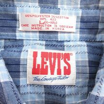 L/古着 リーバイス Levis 長袖 ウエスタン シャツ メンズ 90s 薄紺他 ネイビー チェック 23sep26 中古 トップス_画像6