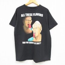 L/古着 半袖 Tシャツ メンズ ALL THESE FLAVORS コットン クルーネック 黒 ブラック 23jun23 中古_画像1