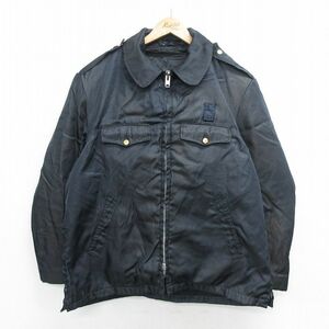 XL/古着 長袖 ビンテージ ジャケット メンズ 70s 大きいサイズ タロン 黒 ブラック 内側キルティング 23oct11 中古 アウター ジャンパ