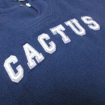 XL/古着 長袖 スウェット パーカー メンズ CACTUS 刺繍 表起毛 紺 ネイビー 23nov22 中古 スエット トレーナー トップス_画像3