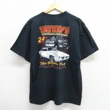 XL/古着 半袖 Tシャツ メンズ GTO レッカー車 コットン クルーネック 黒 ブラック 23jun21 中古_画像1