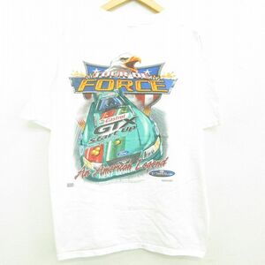 XL/古着 半袖 ビンテージ Tシャツ メンズ 00s フォード Ford TOUR DE FORCE 大きいサイズ コットン クルーネック 白 ホワイト 22jul22