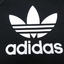 L/古着 アディダス adidas 長袖 スウェット パーカー メンズ ビッグロゴ リーフ トレフォイル ラグラン 黒 ブラック 23nov11 中古 スエ_画像3