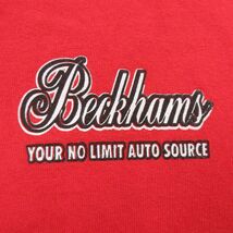 XL/古着 半袖 ビンテージ Tシャツ メンズ 00s BECKHAMS 車 レクサス BMW 企業広告 大きいサイズ コットン クルーネック 赤 レッド 23ju_画像3