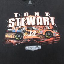 XL/古着 半袖 Tシャツ メンズ NASCAR レーシングカー トニースチュワート 大きいサイズ コットン クルーネック 黒 ブラック 23jun19 中_画像2