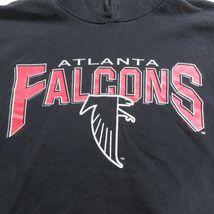 XL/古着 長袖 スウェット パーカー メンズ 90s NFL アトランタファルコンズ 大きいサイズ 黒 ブラック アメフト スーパーボウル 23oct1_画像3