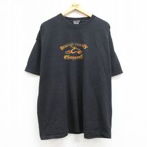 XL/古着 半袖 Tシャツ メンズ オレンジカウンティチョッパーズ バイク 大きいサイズ コットン クルーネック 黒 ブラック 23aug24 中古_画像1