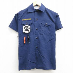 XS/ old clothes short sleeves Boy ska uto shirt Kids boys child clothes pair trace sa light dakota star article flag navy blue navy 21jul21 used men's tops 