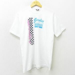 L/古着 半袖 ビンテージ Tシャツ メンズ 80s gordon AUTO シャーウィンウィリアムズ クルーネック 白 ホワイト 22aug19 中古