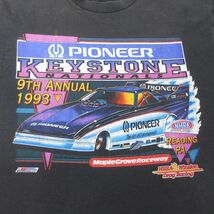 XL/古着 半袖 ビンテージ Tシャツ メンズ 90s レーシングカー パイオニア オーストーン コットン クルーネック 黒 ブラック 23jun14 中_画像2