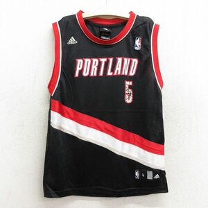 古着 アディダス adidas タンクトップ キッズ ボーイズ 子供服 NBA ポートランドトレイルブレイザーズ ルディフェルナンデス 5 メッシ