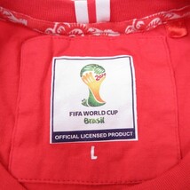 XL/古着 半袖 Tシャツ メンズ FIFA WORLD CUP ワールドカップ イングランド サッカー コットン クルーネック 赤 レッド 23jun23 中古_画像7