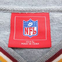 XL/古着 長袖 スウェット メンズ 00s NFL ワシントンレッドスキンズ 刺繍 Vネック グレー 霜降り アメフト スーパーボウル 23oct30 中_画像3