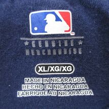 XL/古着 半袖 Tシャツ メンズ MLB ボストンレッドソックス 刺繍 大きいサイズ コットン クルーネック 紺 ネイビー メジャーリーグ ベー_画像3