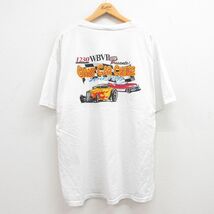 XL/古着 ジャージーズ 半袖 ビンテージ Tシャツ メンズ 90s WBVP 車 ホットロッド クラシックカー 大きいサイズ クルーネック 白 ホワ_画像1