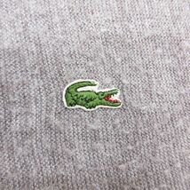 L/古着 ラコステ LACOSTE アイゾッド 長袖 ブランド ニット カーディガン メンズ 80s ワンポイントロゴ ベージュ系 カーキ 23sep27 中_画像3