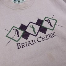 XL/古着 長袖 スウェット メンズ 00s BRIAR CREEK ゴルフ 刺繍 クルーネック 薄ピンク 23dec12 中古 スエット トレーナー トップス_画像2