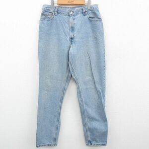 古着 リーバイス Levis 550 ジーンズ レディース 00s テーパード コットン 薄紺 ネイビー デニム 23may08 中古 ボトムス ジーパン Gパ