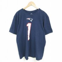 XL/古着 ナイキ NIKE 半袖 ブランド Tシャツ メンズ NFL ニューイングランドペイトリオッツ キャムニュートン 1 大きいサイズ コットン_画像1