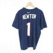 XL/古着 ナイキ NIKE 半袖 ブランド Tシャツ メンズ NFL ニューイングランドペイトリオッツ キャムニュートン 1 大きいサイズ コットン_画像2