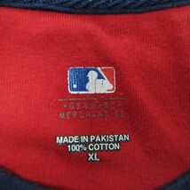 XL/古着 半袖 Tシャツ メンズ MLB ボストンレッドソックス 刺繍 大きいサイズ コットン クルーネック 紺 ネイビー メジャーリーグ ベー_画像5