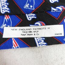 中古 ネクタイ 90s NFL ニューイングランドペイトリオッツ シルク 黒 ブラック アメフト スーパーボウル 23jul27_画像4