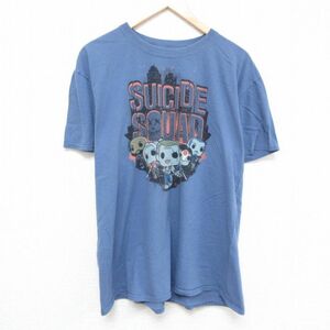 XL/古着 半袖 Tシャツ メンズ DCコミックス 映画 スーサイドスクワッド エッドショット カタナ POP 大きいサイズ コットン クルーネッ