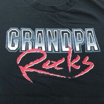 XL/古着 半袖 ビンテージ Tシャツ メンズ 00s GRANDPA ROCKS 大きいサイズ コットン クルーネック 黒 ブラック 23apr15 中古_画像2