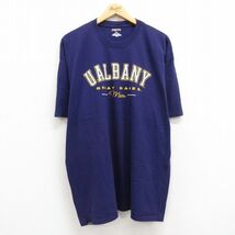 XL/古着 ジャンスポーツ 半袖 Tシャツ メンズ オールバニー 大きいサイズ クルーネック 紫 パープル 23sep02 中古_画像1