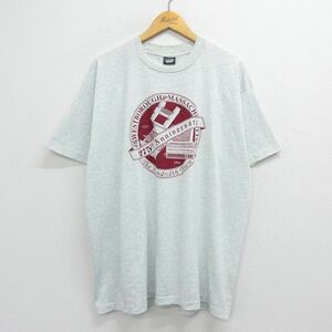 XL/古着 半袖 ビンテージ Tシャツ メンズ 90s ウェストボロー パソコン クルーネック 薄グレー 霜降り 23mar31 中古