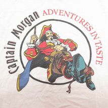 XL/古着 半袖 ビンテージ Tシャツ メンズ 90s キャプテンモルガン 酒 コットン クルーネック 白 ホワイト 23apr19 中古_画像4