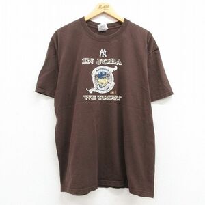 XL/古着 マジェスティック 半袖 ビンテージ Tシャツ メンズ 00s MLB ニューヨークヤンキース ジョバチェンバレン 大きいサイズ コット