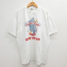 XL/古着 ヘインズ 半袖 ビンテージ Tシャツ メンズ 90s ミリタリー 湾岸戦争 ワシ 大きいサイズ クルーネック 白 ホワイト spe 23apr19_画像1