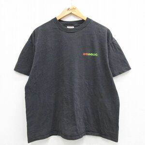 XL/古着 半袖 ビンテージ Tシャツ メンズ 90s GoLive 大きいサイズ コットン クルーネック 黒 ブラック 23mar14 中古