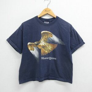 M/古着 半袖 ビンテージ Tシャツ メンズ 00s タカ コットン クルーネック 紺 ネイビー 23apr07 中古