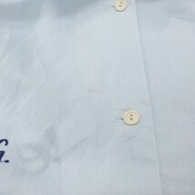 古着 半袖 ワーク シャツ レディース 90s Tangle 刺繍 大きいサイズ 薄紺 ネイビー spe 23jul03 中古 ブラウス トップス_画像8
