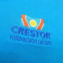 L/古着 ヘインズ 半袖 ビンテージ Tシャツ メンズ 00s CRESTOR コットン クルーネック 青 ブルー 23may01 中古_画像2