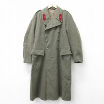 M/古着 長袖 ビンテージ ミリタリー コート メンズ 50s スウェーデン軍 ロング丈 グレー系 spe 23nov30 中古 アウター_画像1