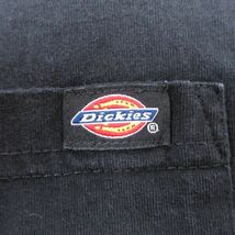 L/古着 ディッキーズ Dickies 半袖 ブランド Tシャツ メンズ 胸ポケット付き コットン クルーネック 黒 ブラック 23aug17 中古_画像2