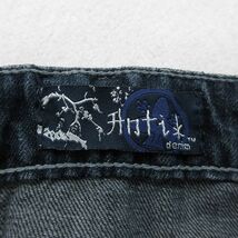 W35/古着 ジーンズ メンズ ANTIK スタッズ ヒゲ コットン 紺 ネイビー デニム 23oct14 中古 ボトムス ジーパン Gパン ロング パンツ_画像8