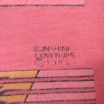 L/古着 半袖 ビンテージ Tシャツ メンズ 80s ヤシの木 フロリダ クルーネック ピンク 23jun12 中古_画像3