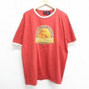 XL/古着 ビューグルボーイ 半袖 ビンテージ Tシャツ メンズ 00s ホノルル ハワイ VINTAGE SURF 大きいサイズ ラグラン コットン クルー