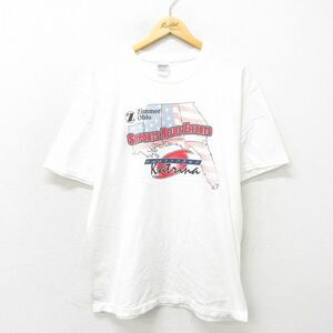 XL/古着 半袖 ビンテージ Tシャツ メンズ 00s ハリケーン カトリーナ コットン クルーネック 白 ホワイト spe 23may26 中古