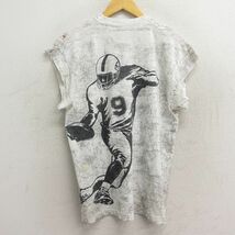 L/古着 ビンテージ ノースリーブ Tシャツ メンズ 90s フットボール ベレンツェン 酒 クルーネック 白他 ホワイト 23jun08 中古_画像2