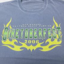 XL/古着 半袖 ビンテージ Tシャツ メンズ 00s BIKETOBERFEST バイク 大きいサイズ コットン クルーネック 薄紺 ネイビー 23aug31 中古_画像3