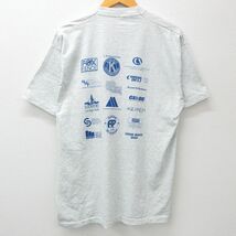 XL/古着 半袖 ビンテージ Tシャツ メンズ 90s マラソン 企業広告 LOCKPORT クルーネック 薄グレー 霜降り 23jun24 中古_画像2