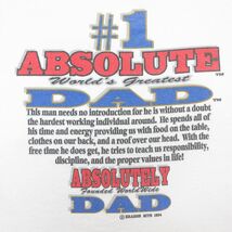 L/古着 半袖 ビンテージ Tシャツ メンズ 90s ABSOLUTE DAD コットン クルーネック 白 ホワイト 23jun24 中古_画像4